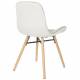 Lot de 2 Chaises Design Lester Sièges Woody de Table Séjour Chic et Tendance en Tissu Beige 50x55x80,5m