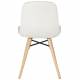 Lot de 2 Chaises Design Lester Sièges Woody de Table Séjour Chic et Tendance en Tissu Beige 50x55x80,5m