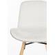 Lot de 2 Chaises Design Lester Sièges Woody de Table Séjour Chic et Tendance en Tissu Beige 50x55x80,5m