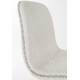 Lot de 2 Chaises Design Lester Sièges Woody de Table Séjour Chic et Tendance en Tissu Beige 50x55x80,5m