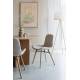 Lot de 2 Chaises Design Lester Sièges Woody de Table Séjour Chic et Tendance en Tissu Marron 50x55x80,5m