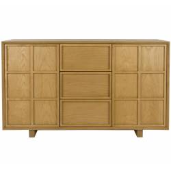 Buffet Raster Zuiver Meuble de Rangement en Bois Naturel Bahut Style Scandinave 45x70x120cm