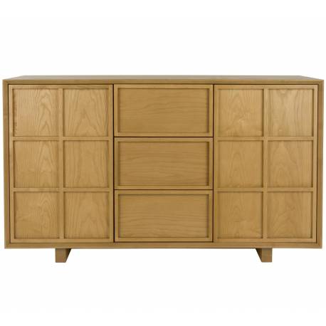 Buffet Raster Zuiver Meuble de Rangement en Bois Naturel Bahut Style Scandinave 45x70x120cm