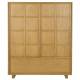 Vaisselier Raster Zuiver Meuble Haut en Bois Naturel Armoire Style Scandinave 45x100x120cm