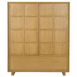 Vaisselier Raster Zuiver Meuble Haut en Bois Naturel Armoire Style Scandinave 45x100x120cm
