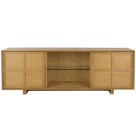 Meuble TV Raster Zuiver Enfilade Scandinave Meuble Bas en Bois Naturel 42x54x160cm