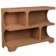 Etagère Basse Dundee M Dutchbone Bibliothèque en Bois Couleur Terracotta Support pour Objets Décoratifs 37x85x120cm