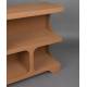 Etagère Basse Dundee M Dutchbone Bibliothèque en Bois Couleur Terracotta Support pour Objets Décoratifs 37x85x120cm