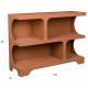 Etagère Basse Dundee M Dutchbone Bibliothèque en Bois Couleur Terracotta Support pour Objets Décoratifs 37x85x120cm