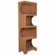 Etagère Dundee L Dutchbone Colonne de Rangement en Bois Couleur Terracotta Meuble Haut Ouverte 37x60x181cm