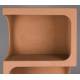 Etagère Dundee L Dutchbone Colonne de Rangement en Bois Couleur Terracotta Meuble Haut Ouverte 37x60x181cm