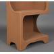 Etagère Dundee L Dutchbone Colonne de Rangement en Bois Couleur Terracotta Meuble Haut Ouverte 37x60x181cm