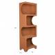Etagère Dundee L Dutchbone Colonne de Rangement en Bois Couleur Terracotta Meuble Haut Ouverte 37x60x181cm