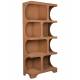 Etagère Dundee XL Dutchbone Meuble Présentoir en Bois Couleur Terracotta Bibliothèque Ouverte 37x85x180cm
