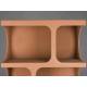 Etagère Dundee XL Dutchbone Meuble Présentoir en Bois Couleur Terracotta Bibliothèque Ouverte 37x85x180cm