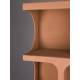 Etagère Dundee XL Dutchbone Meuble Présentoir en Bois Couleur Terracotta Bibliothèque Ouverte 37x85x180cm