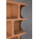Etagère Dundee XL Dutchbone Meuble Présentoir en Bois Couleur Terracotta Bibliothèque Ouverte 37x85x180cm