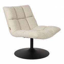 Fauteuil Design Lounge Bar Dutchbone Tendance Siège de Salon Tissu Bouclé Beige 66x78x81cm