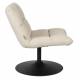 Fauteuil Design Lounge Bar Dutchbone Tendance Siège de Salon Tissu Bouclé Beige 66x78x81cm