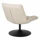 Fauteuil Design Lounge Bar Dutchbone Tendance Siège de Salon Tissu Bouclé Beige 66x78x81cm