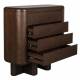 Cabinet Herman Dutchbone Meuble 4 Tiroirs Commode de Rangement Placage Frêne Semainier 40x98x100cm