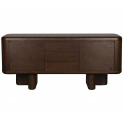 Buffet Herman Dutchbone Meuble de Rangement Placage Frêne Vaisselier Bahut 40x72x160cm