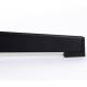 Repose Pied John Woody Pouf Polyuréthane Anthracite et Acier Noir Assise d'Appoint Piétement Etoile 38x40x60cm