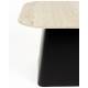 Lot de Tables Basses Baru Woody Duo de Tables Carrée en Acier et Céramique Sellettes Effet Marbre Travertin 42x42x47cm