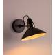 Applique Jona Woody Luminaire Mural en Acier Bi-colore Noir et Doré Eclairage Orientable 15x19,5x19,5cm