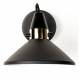 Applique Jona Woody Luminaire Mural en Acier Bi-colore Noir et Doré Eclairage Orientable 15x19,5x19,5cm