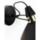 Applique Jona Woody Luminaire Mural en Acier Bi-colore Noir et Doré Eclairage Orientable 15x19,5x19,5cm