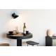 Applique Jona Woody Luminaire Mural en Acier Bi-colore Noir et Doré Eclairage Orientable 15x19,5x19,5cm