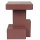 Guéridon Blast Woody Sellette d'Appoint en MDF Rouge Bout de Canapé Design 35x35x50cm
