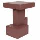 Guéridon Blast Woody Sellette d'Appoint en MDF Rouge Bout de Canapé Design 35x35x50cm
