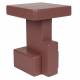 Guéridon Blast Woody Sellette d'Appoint en MDF Rouge Bout de Canapé Design 35x35x50cm