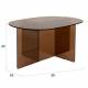 Table Basse Linea Zuiver Table de Salon Ovale en Verre Fumé Marron Mobilier Graphique et Design 40x60x80cm