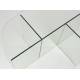 Table Basse Linea Zuiver Table de Salon Ovale en Verre Fumé Transparent Mobilier Graphique et Design 40x60x80cm
