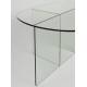 Table Basse Linea Zuiver Table de Salon Ovale en Verre Fumé Transparent Mobilier Graphique et Design 40x60x80cm