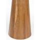 Guéridon Mees Woody Sellette d'Appoint Ronde en Acacia et Marbre Table Bi-matière 50x40x40cm