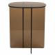 Guéridon Linea Zuiver Sellette d'Appoint Ovale en Verre Fumé Marron Mobilier d'Appoint Graphique 30x40x50cm
