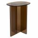 Guéridon Linea Zuiver Sellette d'Appoint Ovale en Verre Fumé Marron Mobilier d'Appoint Graphique 30x40x50cm
