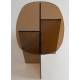 Guéridon Linea Zuiver Sellette d'Appoint Ovale en Verre Fumé Marron Mobilier d'Appoint Graphique 30x40x50cm