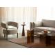 Guéridon Linea Zuiver Sellette d'Appoint Ovale en Verre Fumé Marron Mobilier d'Appoint Graphique 30x40x50cm