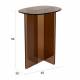 Guéridon Linea Zuiver Sellette d'Appoint Ovale en Verre Fumé Marron Mobilier d'Appoint Graphique 30x40x50cm