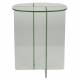 Guéridon Linea Zuiver Sellette d'Appoint Ovale en Verre Fumé Transparent Mobilier d'Appoint Graphique 30x40x50cm