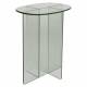 Guéridon Linea Zuiver Sellette d'Appoint Ovale en Verre Fumé Transparent Mobilier d'Appoint Graphique 30x40x50cm