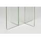 Guéridon Linea Zuiver Sellette d'Appoint Ovale en Verre Fumé Transparent Mobilier d'Appoint Graphique 30x40x50cm