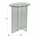 Guéridon Linea Zuiver Sellette d'Appoint Ovale en Verre Fumé Transparent Mobilier d'Appoint Graphique 30x40x50cm