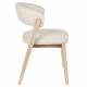 Lot de 2 Chaises Bright Zuiver Assises de Repas en Chêne et Tissu Beige Mobilier Design 57x58x77cm