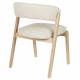 Lot de 2 Chaises Bright Zuiver Assises de Repas en Chêne et Tissu Beige Mobilier Design 57x58x77cm